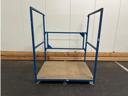 Zeer sterke metalen opslagpallet 1600x1200x1900mm met houten plaat - afneembare frame