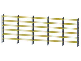 Palletstelling Redirack - 6 staanders 3770x700x125mm   52 liggers 2000x70mm   8 liggers 2000x100mm