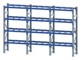 Longspan Schaefer - 4 upright frames 2800x800mm   24 beams 1300mm   12 wire meshes