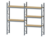Pallet racking Travhydro - 3 Upright Frames 4200x1100x85   10 Beams 2200x100   wood 28mm deep Beams