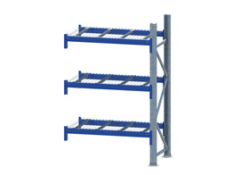 Aanbouwmodule Schaefer - 2150Hx1300Bx800D - 3 liggerniveaus 2500kg - roosters