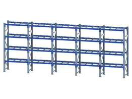 3x Grootvakstelling Schaefer - 6 staanders 2800x800   40 liggers 1300mm   20 draadroosters - 2 1