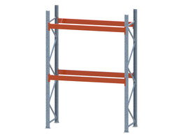 Palletstelling Nedcon OP - 2 grijze staanders 3200x900x100   4 oranje liggers l-plate 2100x130x40