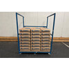 3x Heavy-duty metal storage pallet 1600x1200x1900 mm with wooden base - removable frame - 2 1 FREE