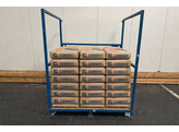 3x Heavy-duty metal storage pallet 1600x1200x1900 mm with wooden base - removable frame - 2 1 FREE