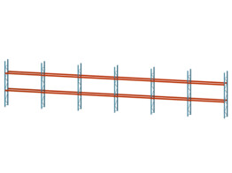 Palletstelling Redirack - 7 staanders 4530x1050x83mm   24 liggers 3600x150x50mm