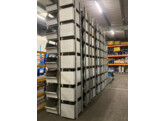 Metal stacking bins - 465mm useful width x 430mm useful height x 770mm deep - 6 pieces - Open front