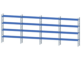 Pallet racking Travhydro - 5 Upright Frames 5400x1000x90   32 Beams 3600x160x50