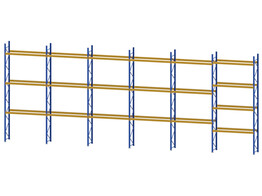 Pallet racking Jungheinrich OP - 7 upright frames 6500x770x80mm   38 beams 2700x130x45mm