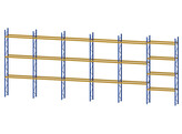 Pallet racking Jungheinrich OP - 7 upright frames 6500x770x80mm   38 beams 2700x130x45mm
