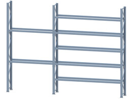 Grootvakstelling - 3 staanders 4000x565x55   4 liggers 2000x80x40   10 liggers 3000x80x40