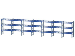 3x Grootvakstelling Schaefer - 8 staanders 2150x800mm   42 liggers 1300mm   21 draadroosters - 2 1