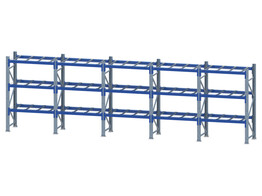 3x Grootvakstelling Schaefer - 6 staanders 2150x800mm   30 liggers 1300mm   15 draadroosters - 2 1