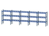 3x Grootvakstelling Schaefer - 6 staanders 2150x800mm   30 liggers 1300mm   15 draadroosters - 2 1